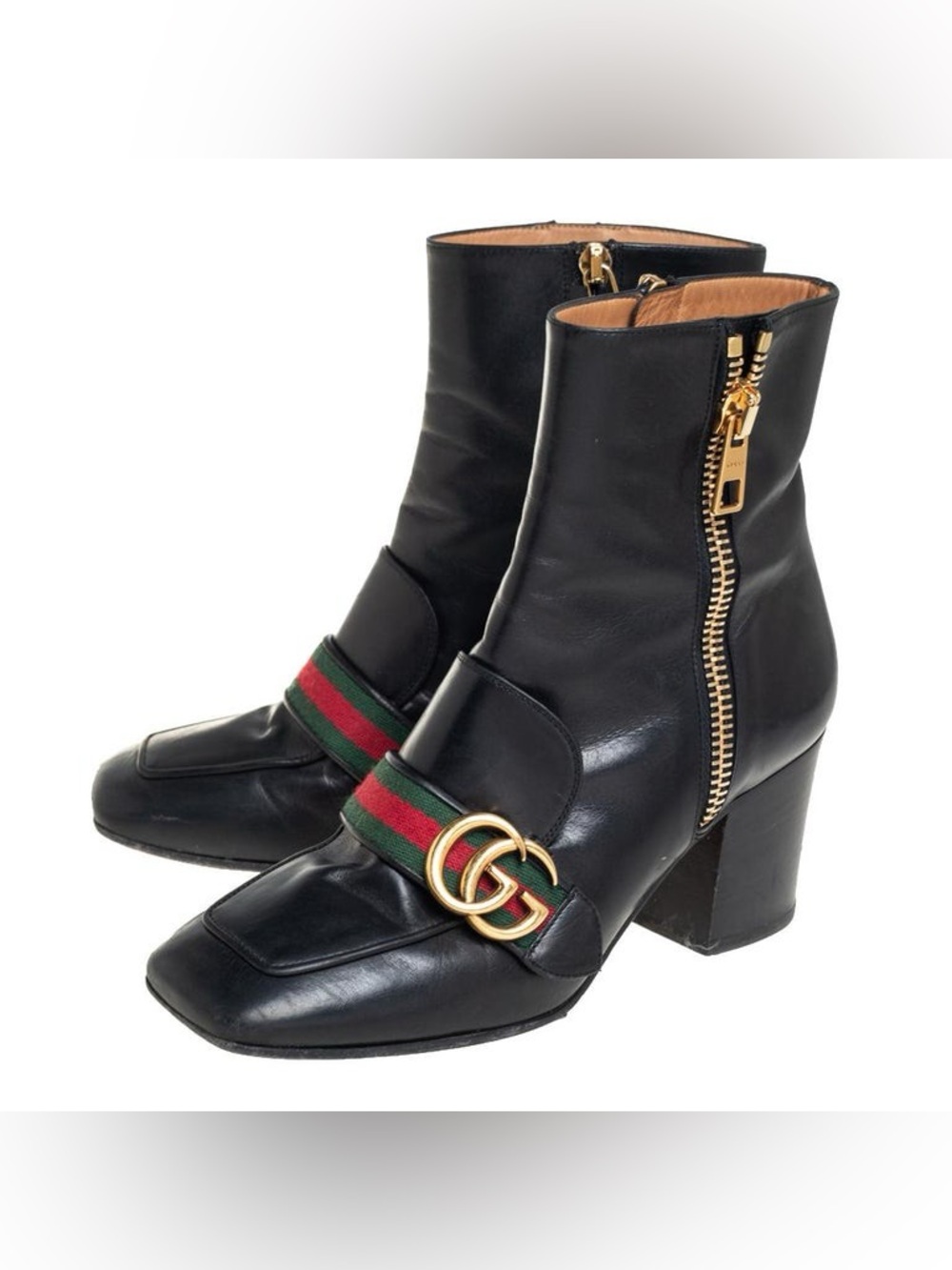 Gucci Marmont Leather Boots